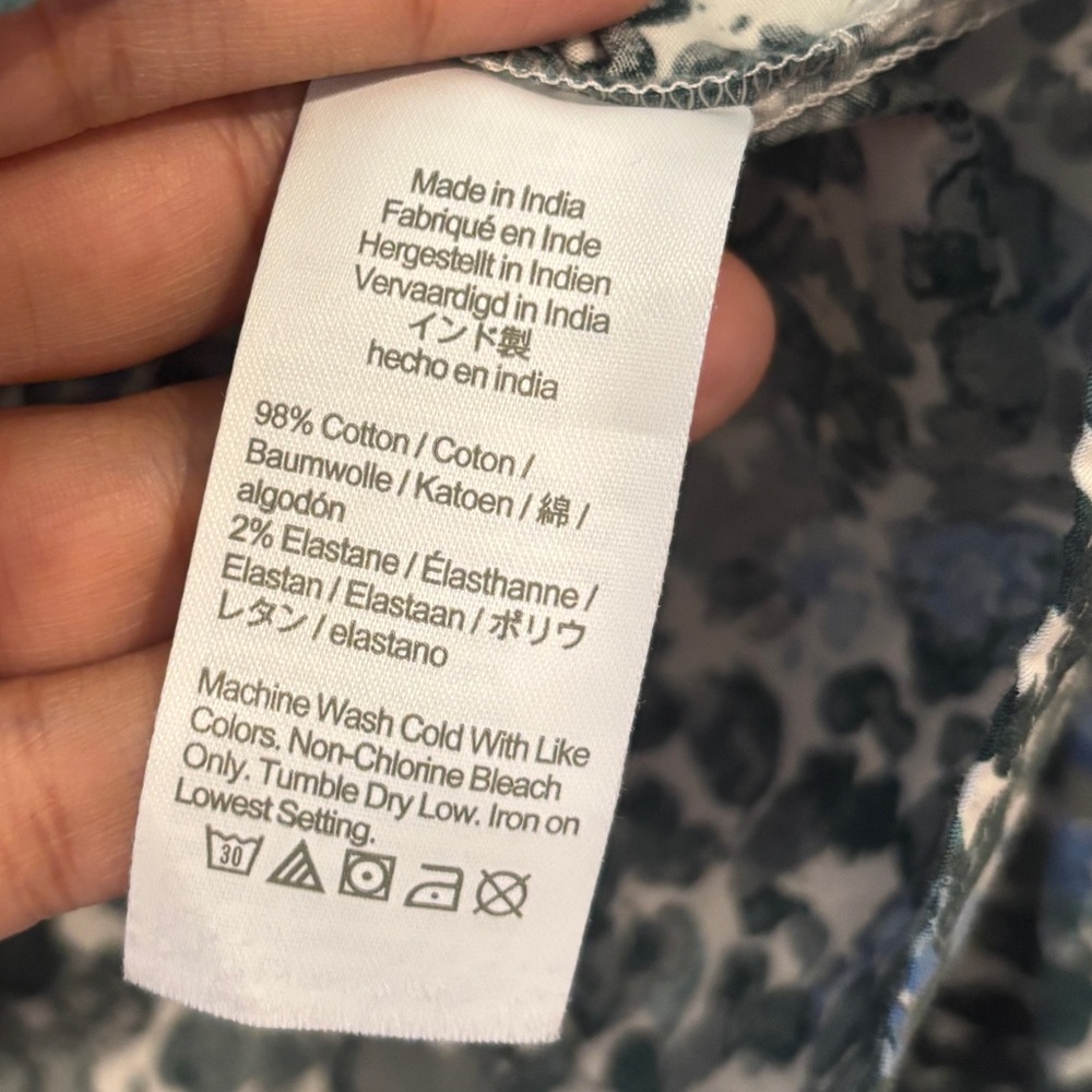 J Crew Green Floral Women's Top - Picture 3 of 4